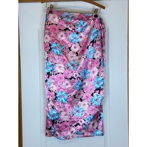 Wayf Floral Wrap Midi Skirt